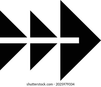 arrow with a white line in the middle.  can be used for anyone, anytime, anywhere, any industry, any field, and any media. 
