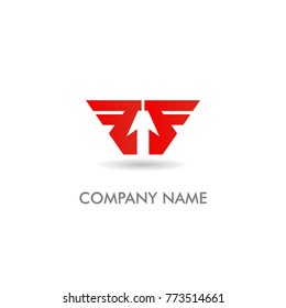 arrow wing vector business logo