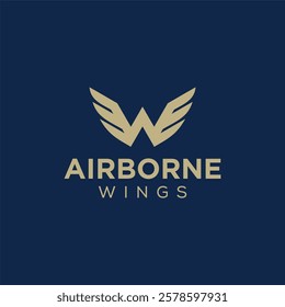 arrow up wings logo design 