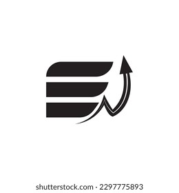 arrow with wings logo illustration.