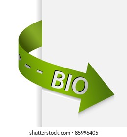 Arrow with word BIO