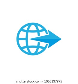 Arrow World Logo Icon Design