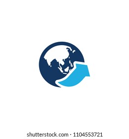 Arrow World Logo Icon Design