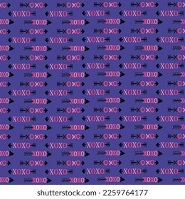 Arrow Xoxo Valentines day Seamless wallpaper