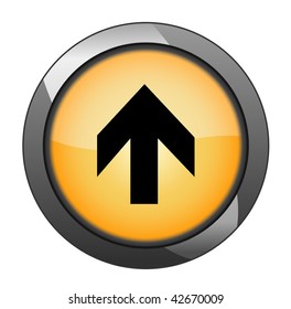 Arrow yellow icon. Vector illustration