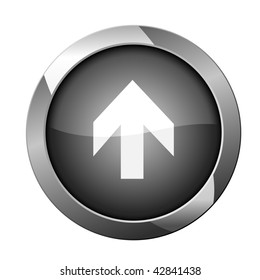 Arrow yellow icon. Vector illustration