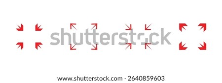 Arrow zoom icon. arrow maximize icon two arrows expand icons resize zoom scale icon