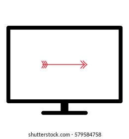 Arrow_Goal  icon- Flat design, glyph style icon - Colored enclosed in a screen