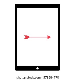 Arrow_Goal  icon - Flat design, glyph style icon - Colored enclosed in a tablet