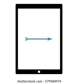 Arrow_Goal  icon - Flat design, glyph style icon - Colored enclosed in a tablet