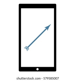 Arrow_Goal  icon - Flat design, glyph style icon - Colored enclosed in a phone