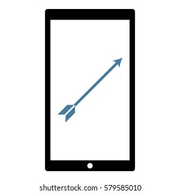 Arrow_Goal  icon - Flat design, glyph style icon - Colored enclosed in a phone