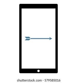 Arrow_Goal  icon - Flat design, glyph style icon - Colored enclosed in a phone