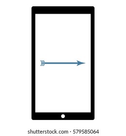 Arrow_Goal  icon - Flat design, glyph style icon - Colored enclosed in a phone