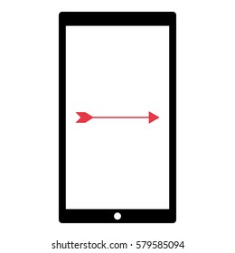 Arrow_Goal  icon - Flat design, glyph style icon - Colored enclosed in a phone