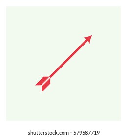 Arrow_Goal  icon - Flat design, glyph style icon - Colored enclosed in a square