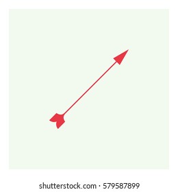 Arrow_Goal  icon - Flat design, glyph style icon - Colored enclosed in a square