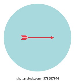 Arrow_Goal  icon - Flat design, glyph style icon - Colored enclosed in a circle