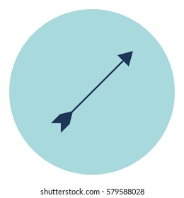 Arrow_Goal  icon - Flat design, glyph style icon - Colored enclosed in a circle
