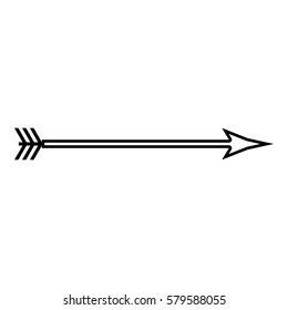 Arrow_Goal  icon - Flat design, glyph style icon - Outline Colored