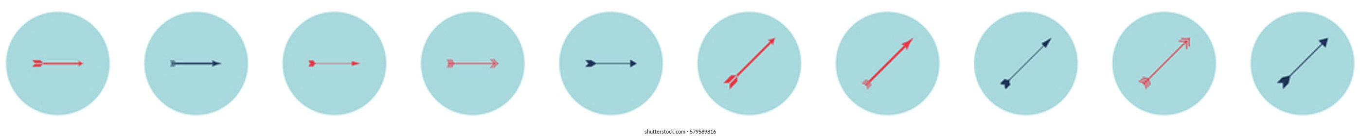 Arrow_Goal  icon - Flat design, glyph style icon - Colored