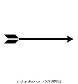 Arrow_Goal  icon - Flat design, glyph style icon - Filled Black
