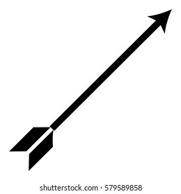 Arrow_Goal  icon - Flat design, glyph style icon - Filled Black