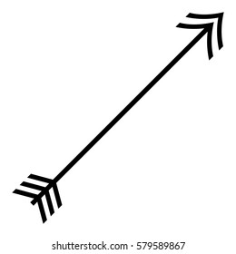 Arrow_Goal  icon - Flat design, glyph style icon - Filled Black