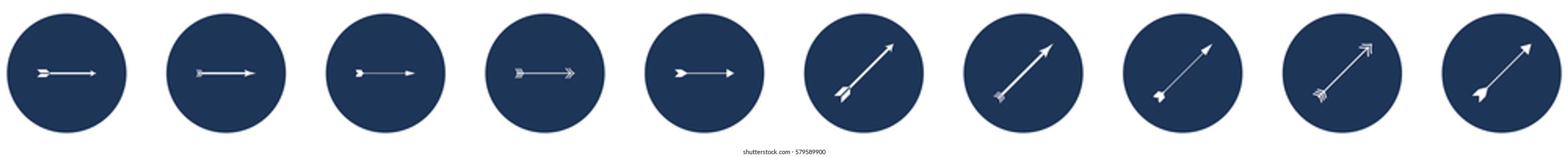 Arrow_Goal  icon - Flat design, glyph style icon - Colored