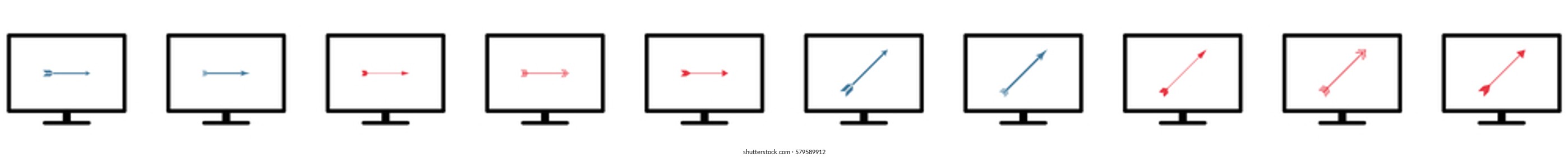 Arrow_Goal  icon - Flat design, glyph style icon - Colored