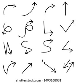 arrow.arrow hand draw. arrow doodle - vector