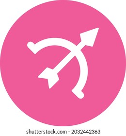 Arrowbow Glyph Vector Line Icon Design