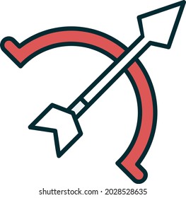 Arrowbow Vector Line Two Color Icon Design