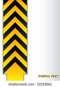 Arrowed danger sign