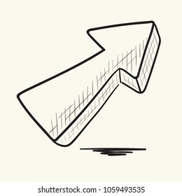 Arrow.Hand drawn vector illustration.