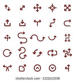 arrowhead or arrow - minimal web icon set. simple vector illustration. concept for infographic, website or app.