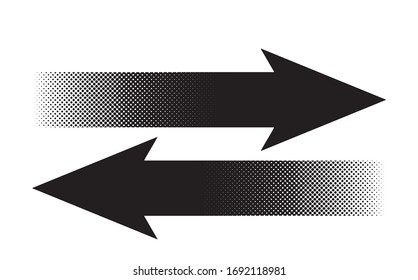 Arrowhead icon. Halftone illustration of Arrowhead. vector icon. Arrowhead sign symbol