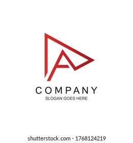 Arrowhead and letter a logo design