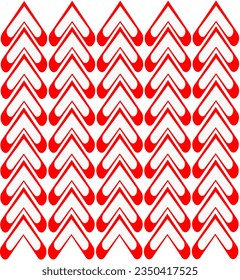 arrowhead like a heart red vector