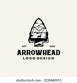 Arrowhead and nature logo design