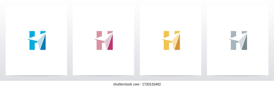 Arrowhead On Letter Logo Design H