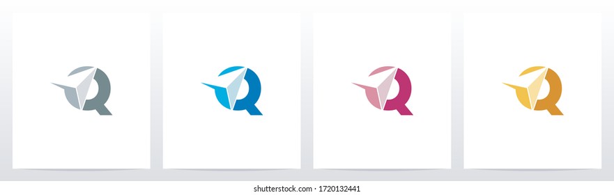 Anklicken des Buchstaben-Logo-Designs Q