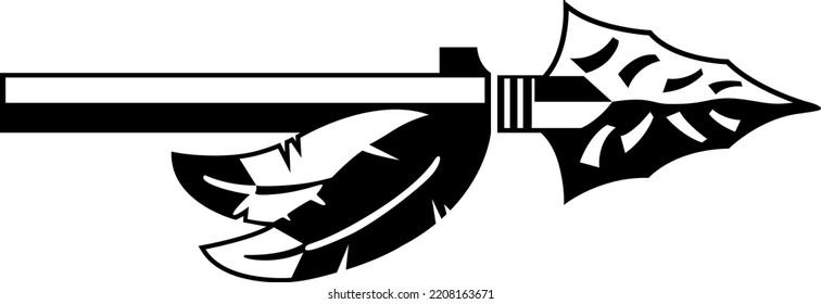 Arrowhead Spartan Indian Spear Clipart - Vector Illustration