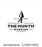 Arrowhead Spear Hunting Hipster Logo Design Vintage Hipster Retro