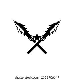Logo für Pfeilspitzen, Design für Streckenjagd, Vektorgrafik-Vorlage