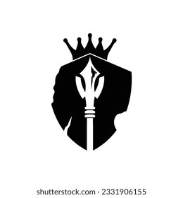 Arrowhead Spear Logo, Arrow Hunting Hipster Weapon Design, Vector Illustration Template