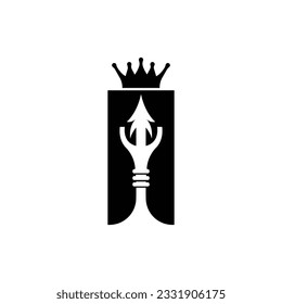 Arrowhead Spear Logo, Arrow Hunting Hipster Weapon Design, Vector Illustration Template