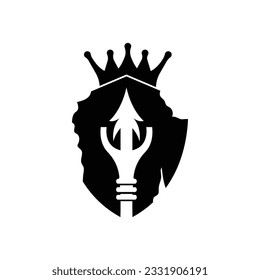 Arrowhead Spear Logo, Arrow Hunting Hipster Weapon Design, Vector Illustration Template