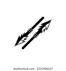 Arrowhead Spear Logo, Arrow Hunting Hipster Weapon Design, Vector Illustration Template