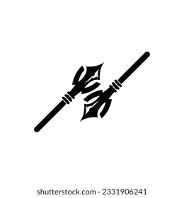 Arrowhead Spear Logo, Arrow Hunting Hipster Weapon Design, Vector Illustration Template
